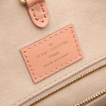 Louis Vuitton Tote On The Go Rose Trianon Cream Leather — view 4