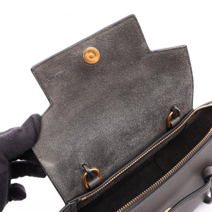 Celine Belt Bag Nano 2-Way Gray Leather — view 8