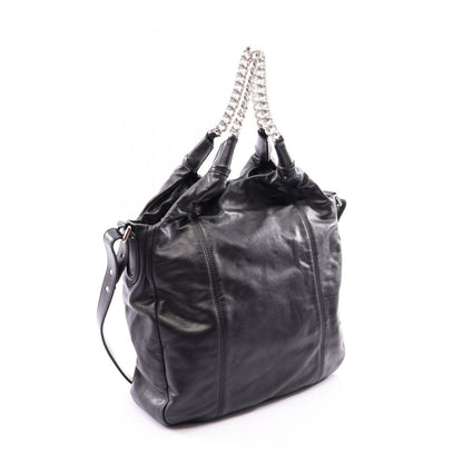 Chanel Handbag CC Logo 2-Way Black Lambskin — view 2