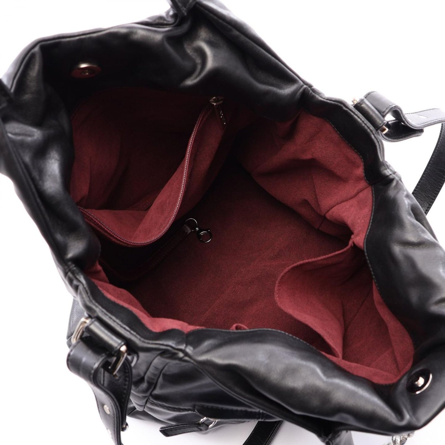 Chanel Handbag CC Logo 2-Way Black Lambskin — view 3