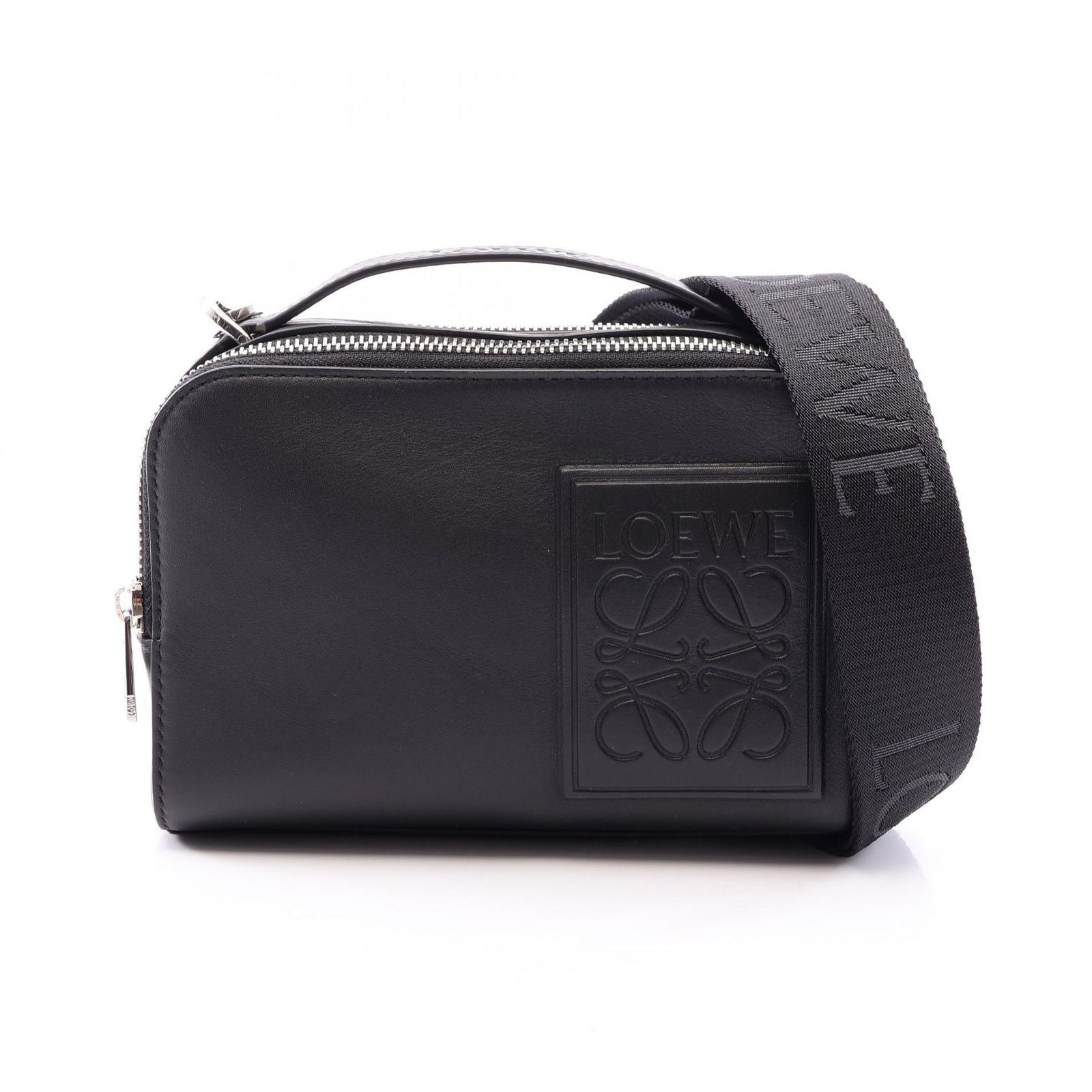 Loewe Crossbody Camera Bag Mini 2-Way Black Leather
