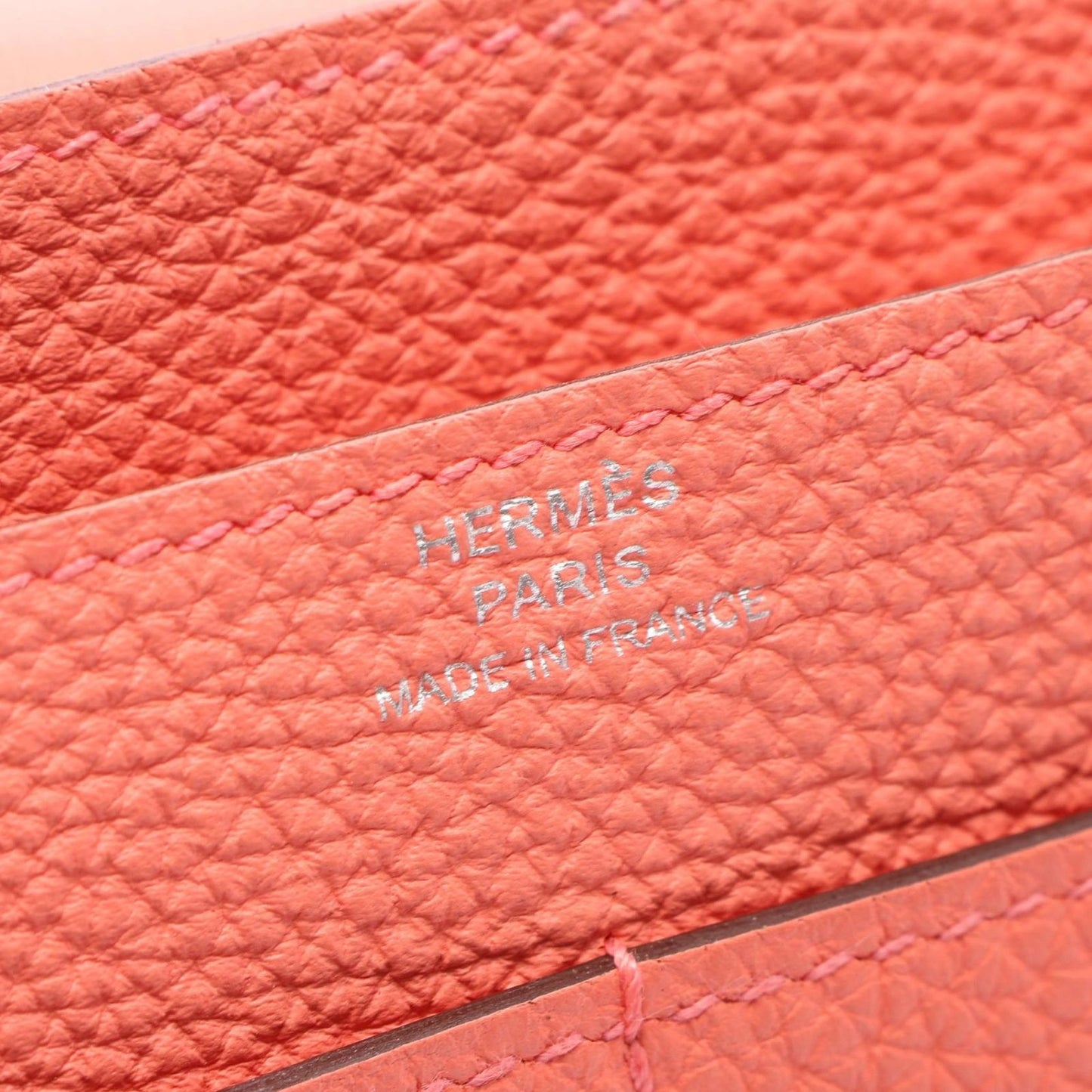 Hermes Bifold Wallet Dogon GM Rose Candy Leather — view 4