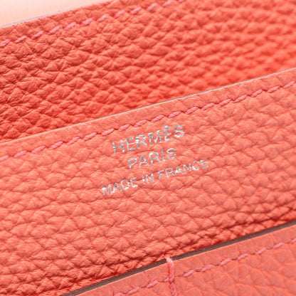 Hermes Bifold Wallet Dogon GM Rose Candy Leather — view 4