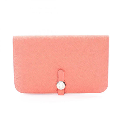 Hermes Bifold Wallet Dogon GM Rose Candy Leather