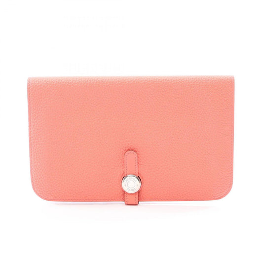 Hermes Bifold Wallet Dogon GM Rose Candy Leather