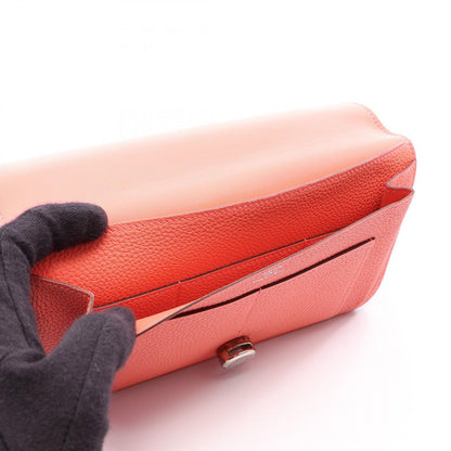 Hermes Bifold Wallet Dogon GM Rose Candy Leather — view 3