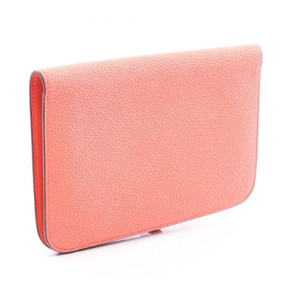 Hermes Bifold Wallet Dogon GM Rose Candy Leather — view 2