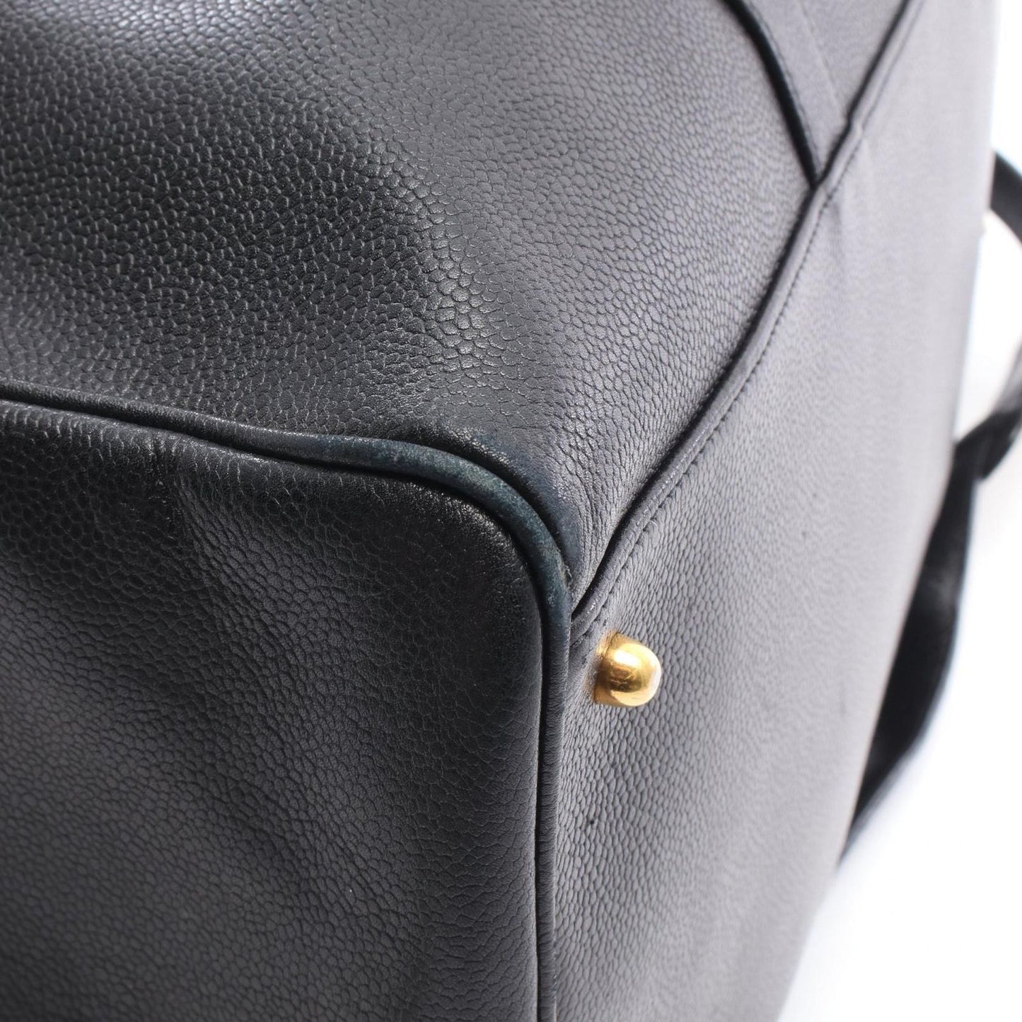 Chanel Boston Bag CC Logo 2-Way Black Caviar Leather CC — view 6
