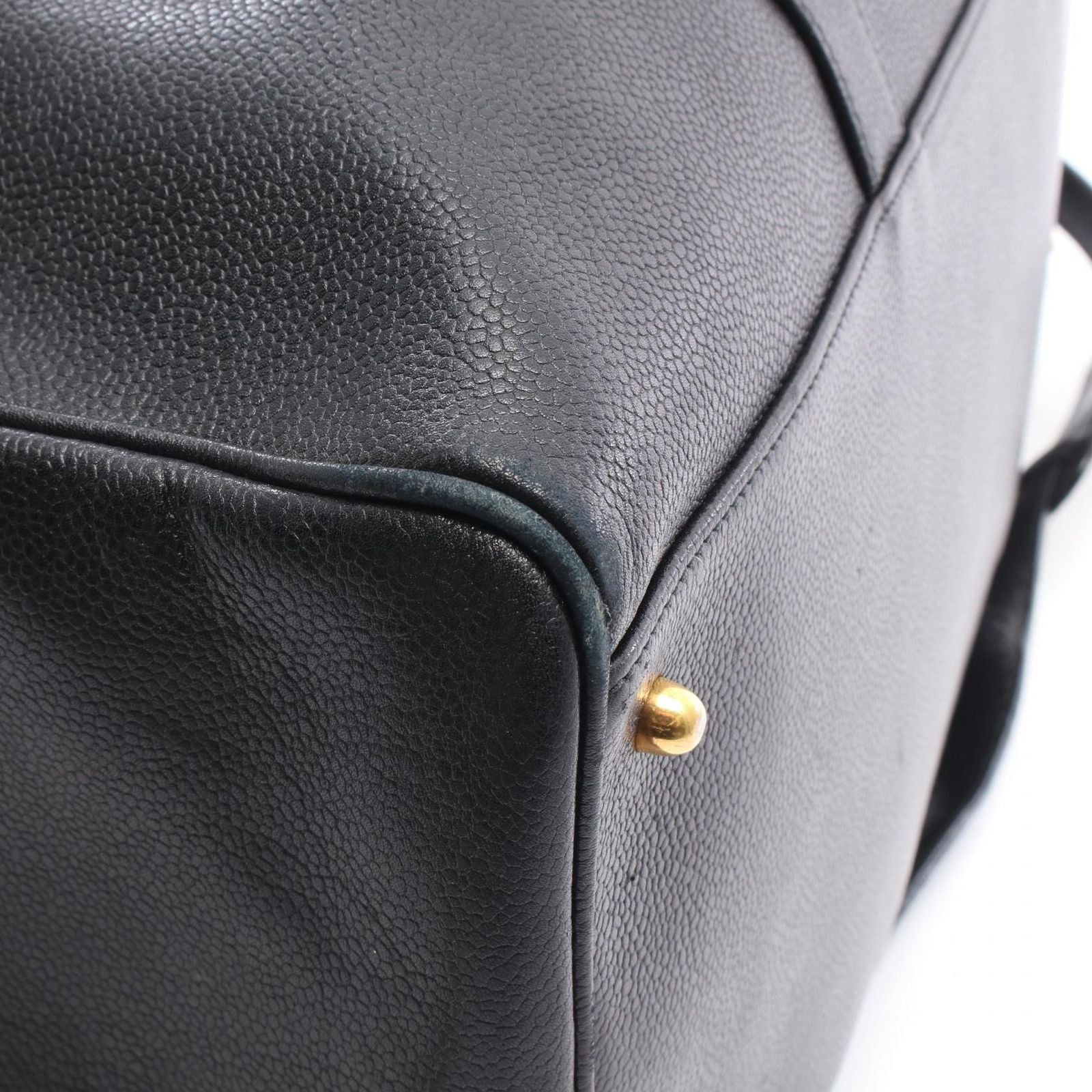 Chanel Boston Bag CC Logo 2-Way Black Caviar Leather CC — view 6