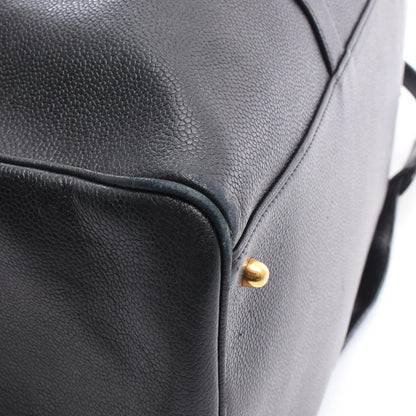 Chanel Boston Bag CC Logo 2-Way Black Caviar Leather CC — view 6