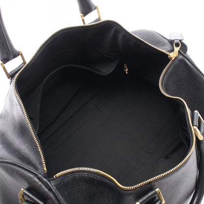 Chanel Boston Bag CC Logo 2-Way Black Caviar Leather CC — view 3