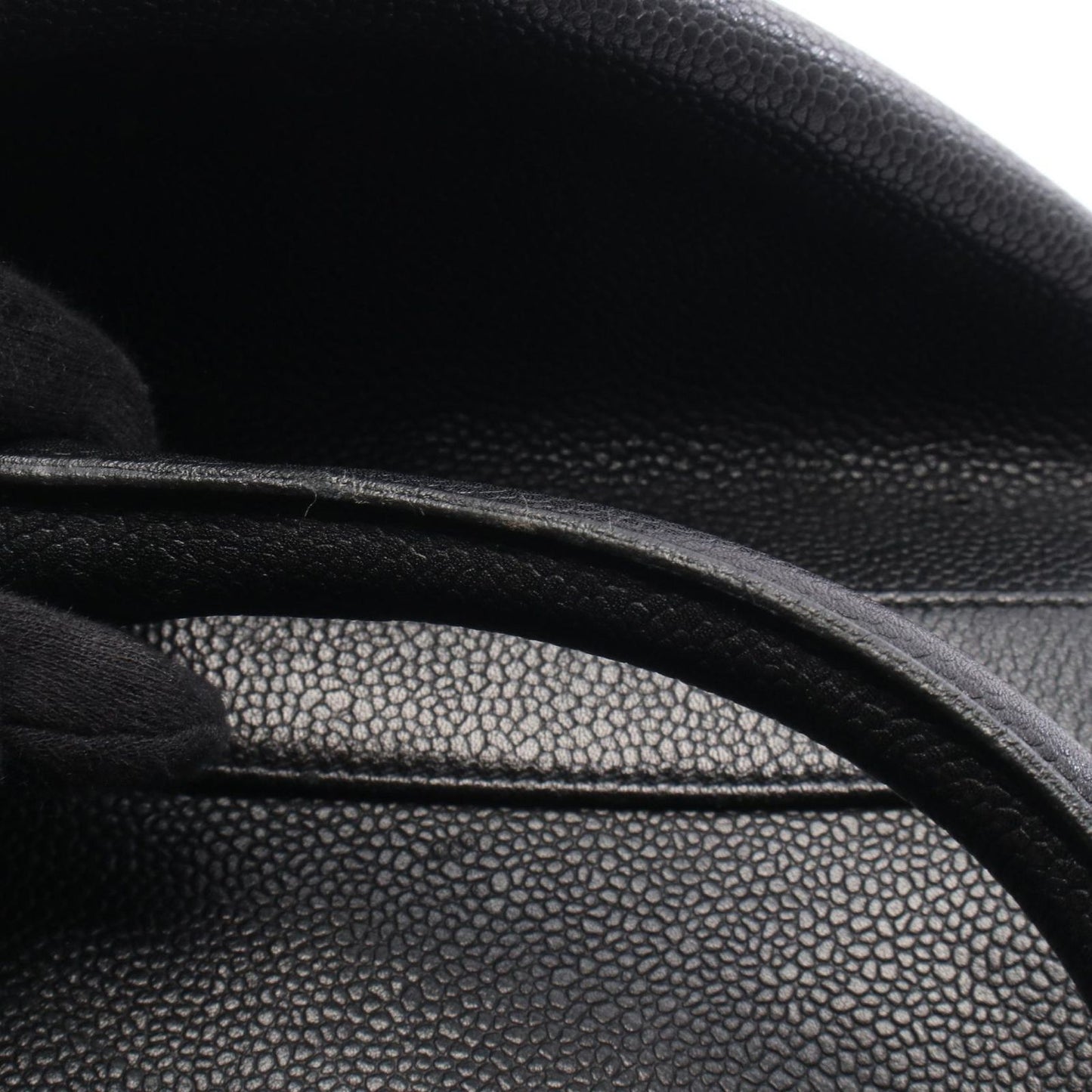 Chanel Boston Bag CC Logo 2-Way Black Caviar Leather CC — view 9