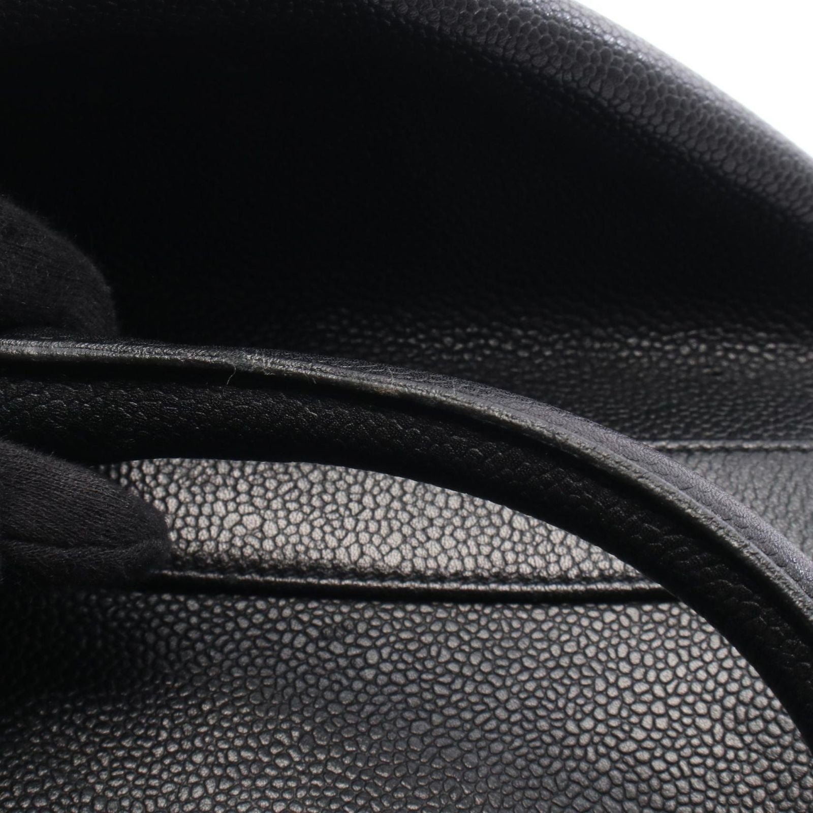 Chanel Boston Bag CC Logo 2-Way Black Caviar Leather CC — view 9