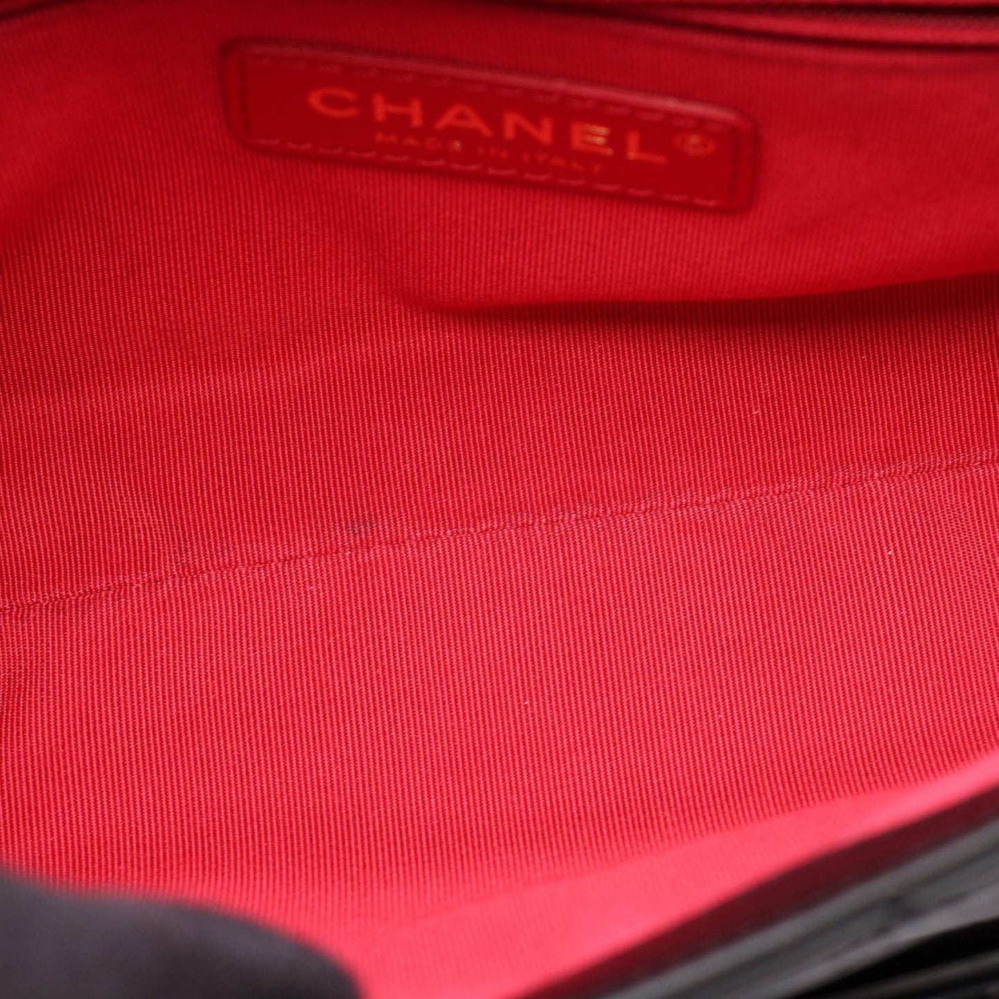 Chanel Shoulder Bag Quilted Logo Black Lambskin Chain — view 6
