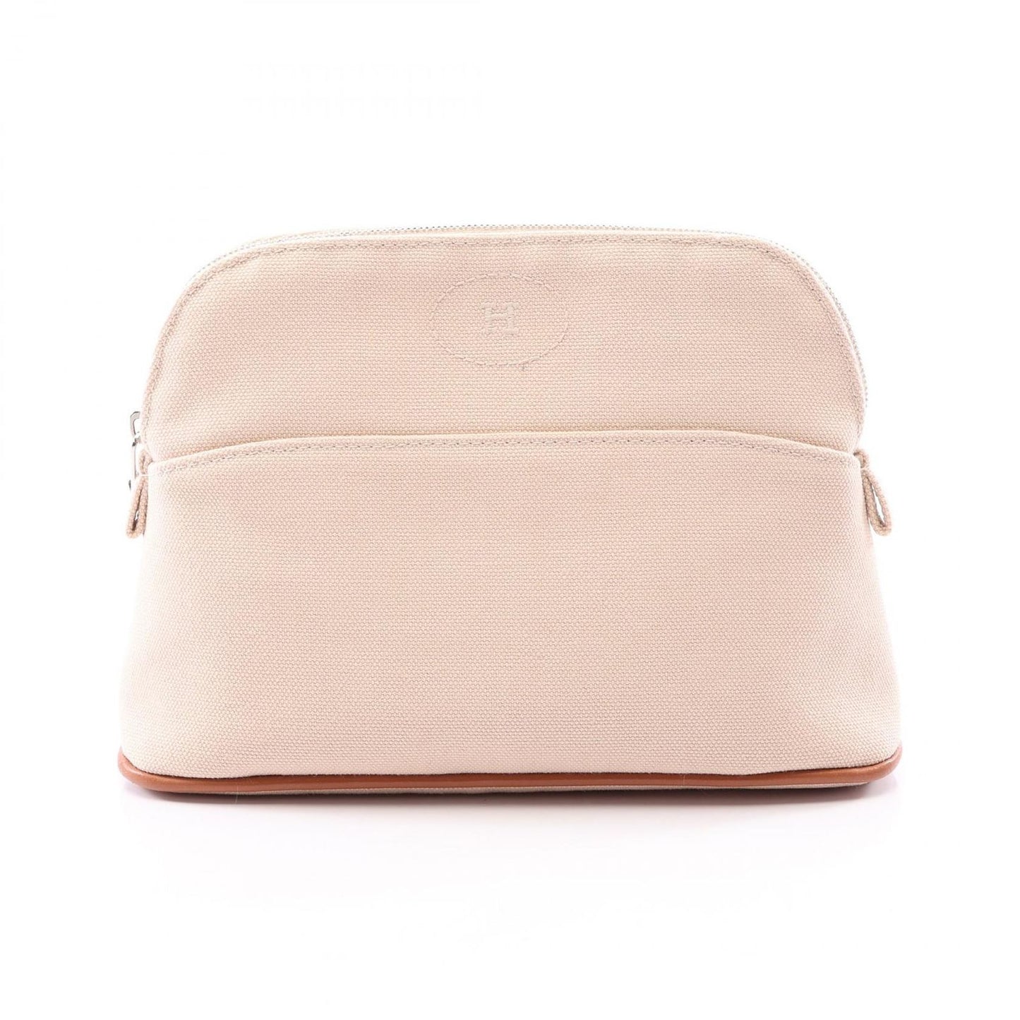 Hermes Pouch Bolide 20 01 Natural Canvas Leather Mini
