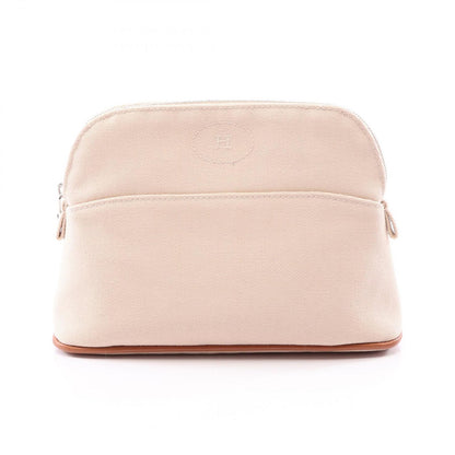 Hermes Pouch Bolide 20 01 Natural Canvas Leather Mini
