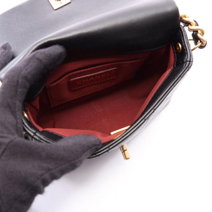 Chanel Shoulder Bag Quilted Black Lambskin Mini Chain — view 3