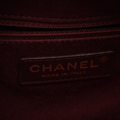 Chanel Shoulder Bag CC Logo 2-Way Blue Leather Quilted Top Handle Chain — view 4