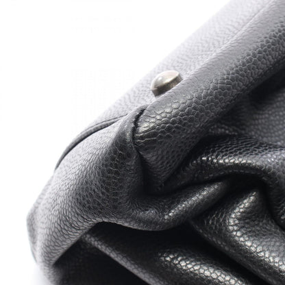Chanel Tote CC Logo Black Caviar Leather Chain — view 9