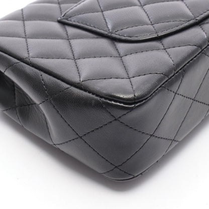 Chanel Shoulder Bag Quilted East Waist Black Lambskin Chain — view 7