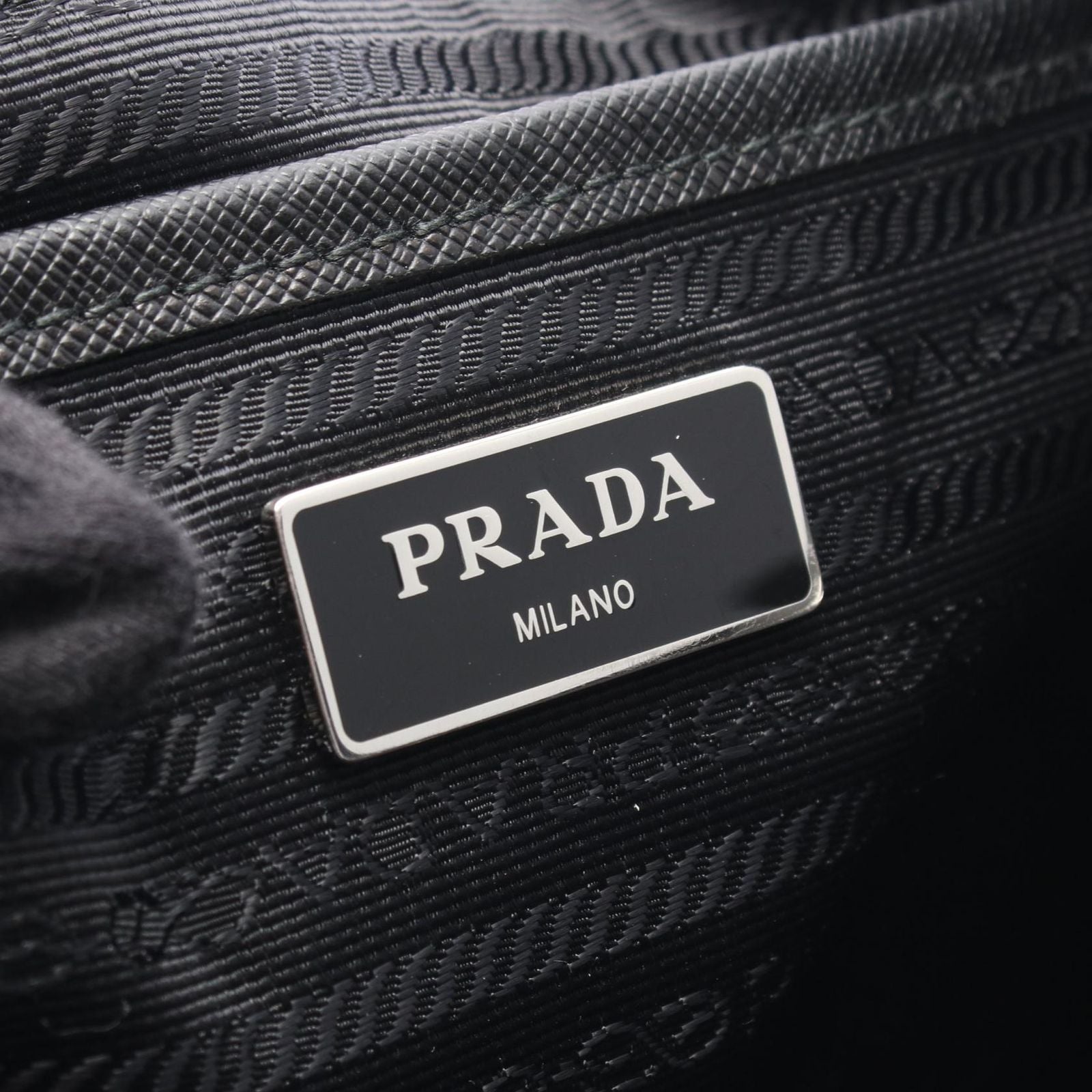 Prada Backpack New Vela Studs Black Nylon Leather — view 4