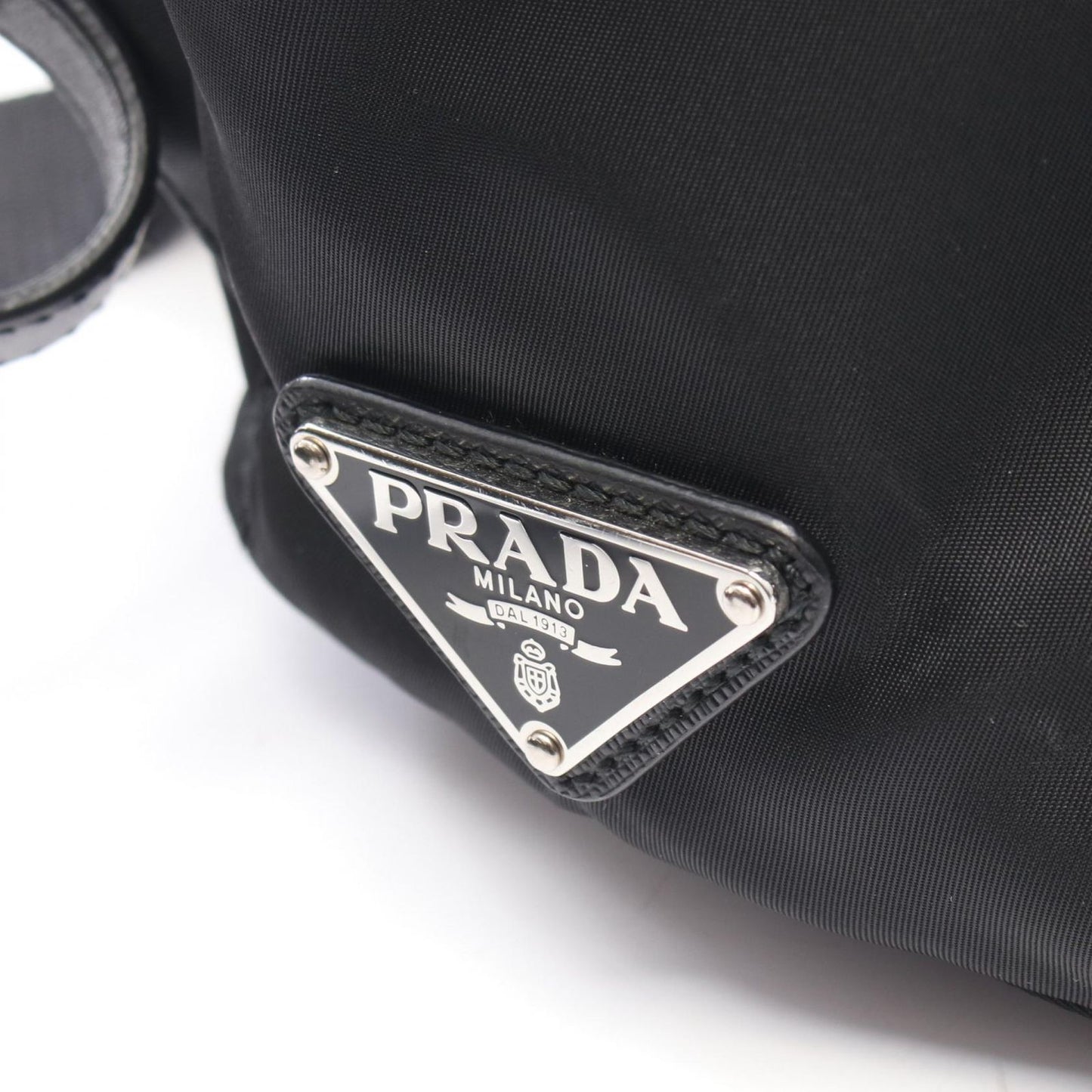 Prada Backpack New Vela Studs Black Nylon Leather — view 5