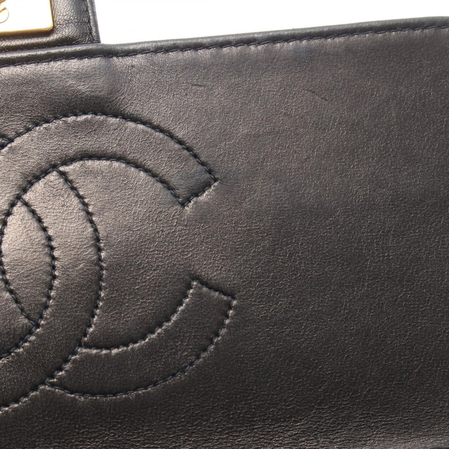 Chanel Shoulder Bag Quilted Single Flap Push Lock Black Lambskin Chain — view 6