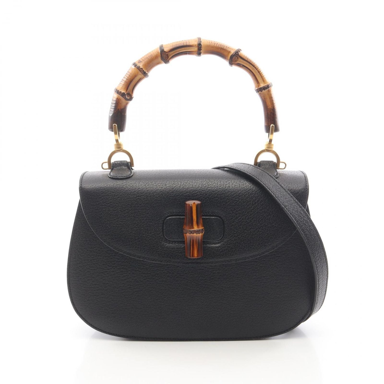 Gucci Handbag Bamboo 2-Way 000 Black Leather