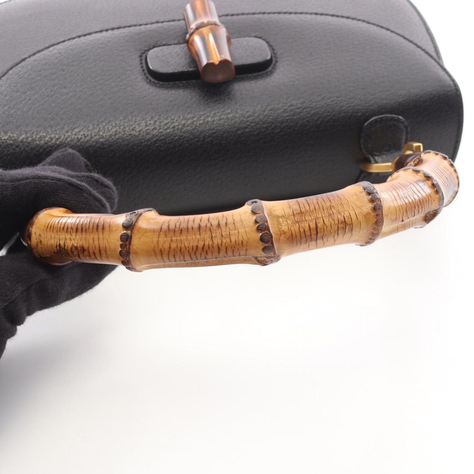 Gucci Handbag Bamboo 2-Way 000 Black Leather — view 9