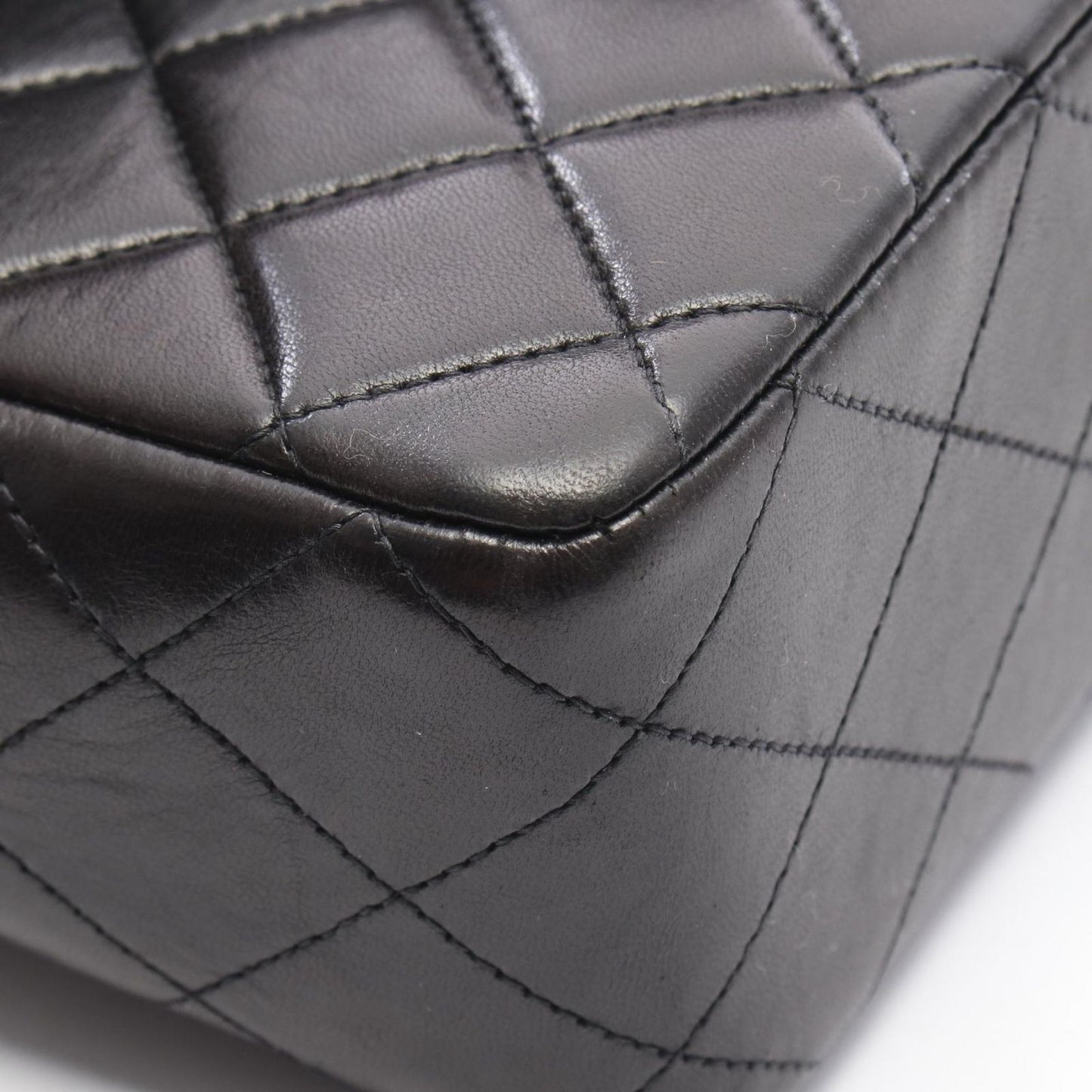 Chanel Handbag Quilted Parent Child Bag Black Lambskin — view 8