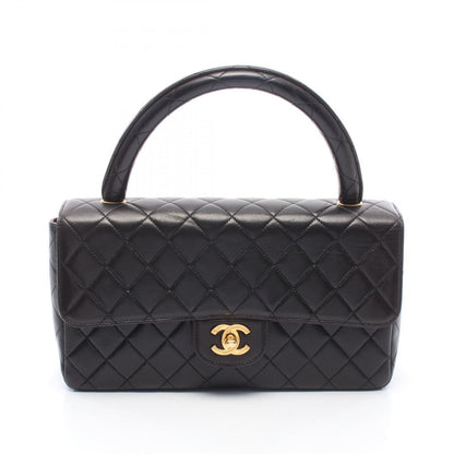 Chanel Handbag Quilted Parent Child Bag Black Lambskin