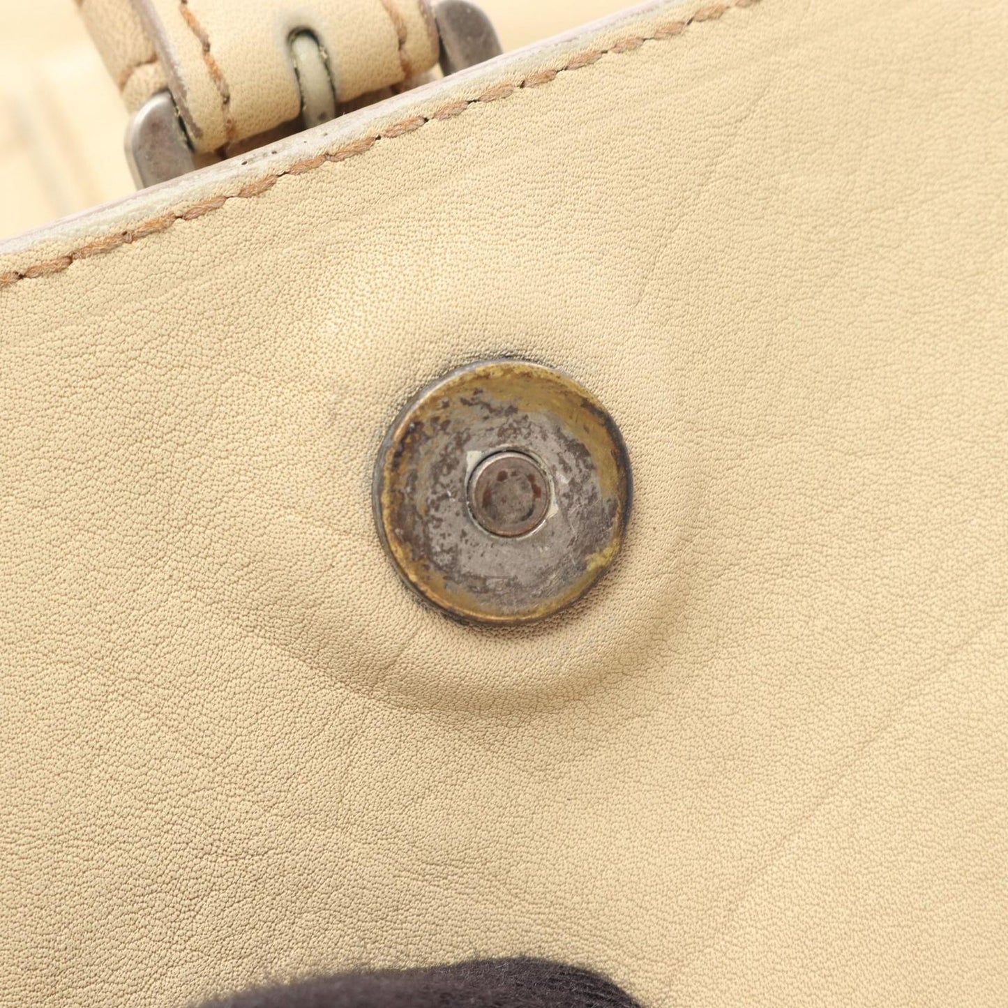 Dior Shoulder Bag Gaucho Bag Beige Leather — view 6