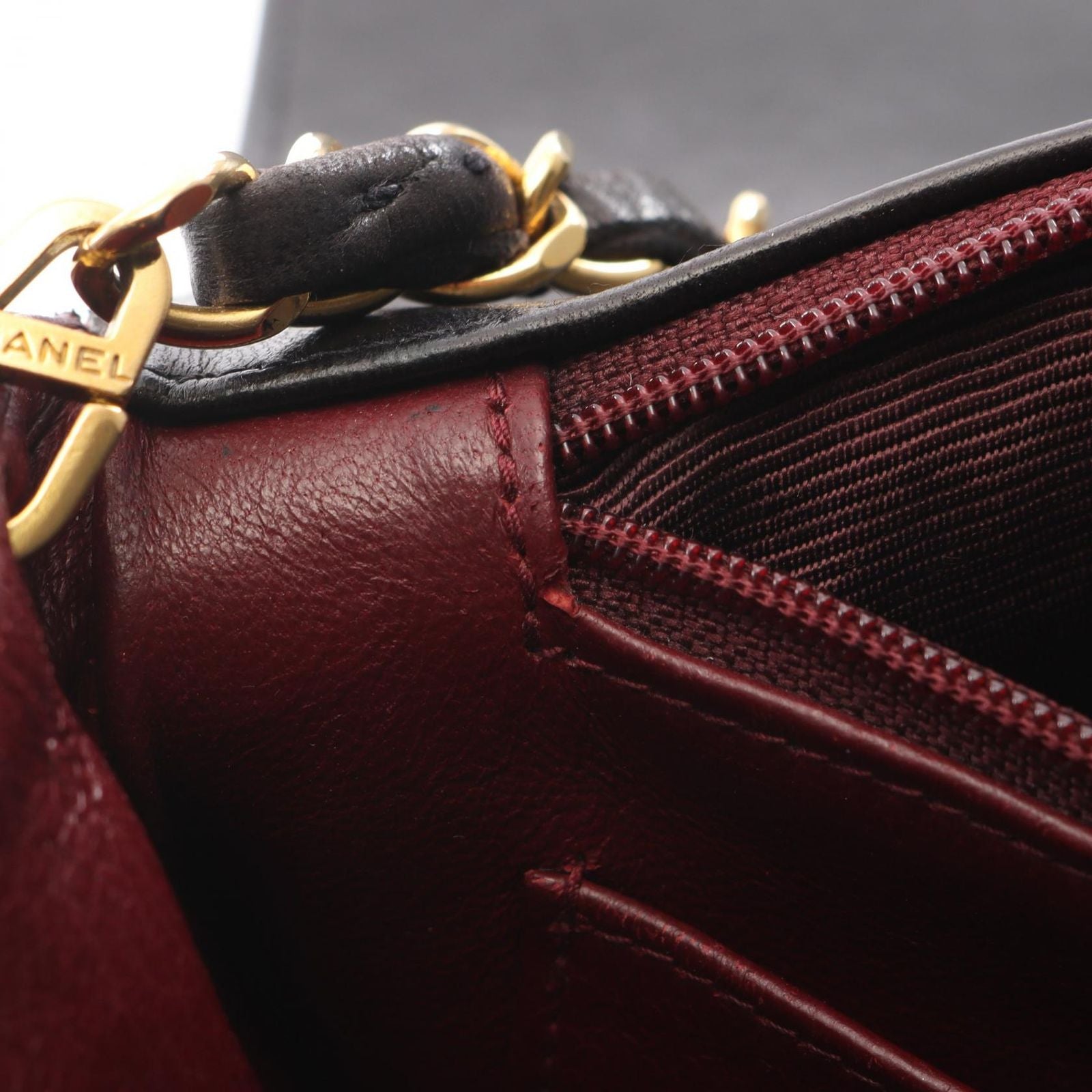 Chanel Shoulder Bag Quilted Diana Flap Black Lambskin Chain — view 6
