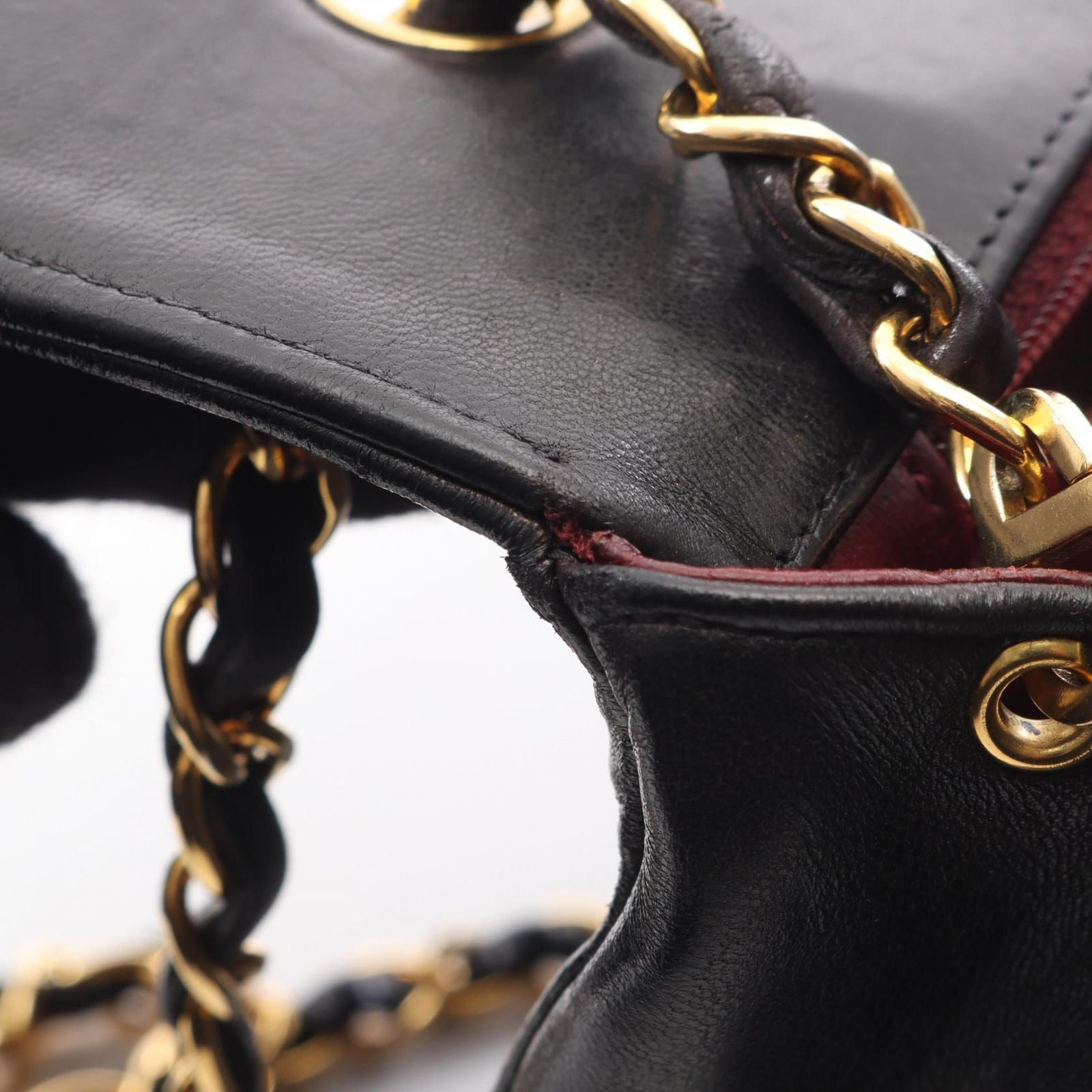 Chanel Shoulder Bag Quilted Diana Flap Black Lambskin Chain — view 7