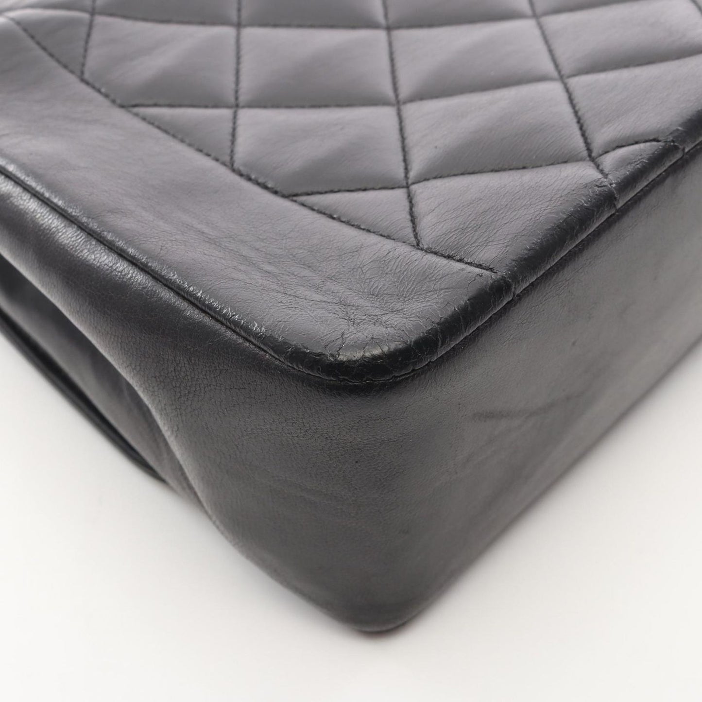 Chanel Shoulder Bag Quilted Diana Flap Black Lambskin Chain — view 9