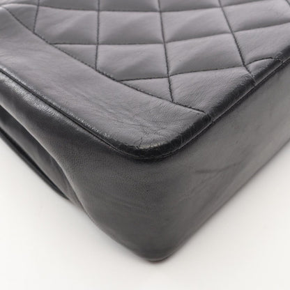 Chanel Shoulder Bag Quilted Diana Flap Black Lambskin Chain — view 9