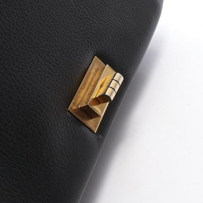 Chanel Shoulder Bag 2.55 Quilted 2-Way Black Leather Top Handle — view 8