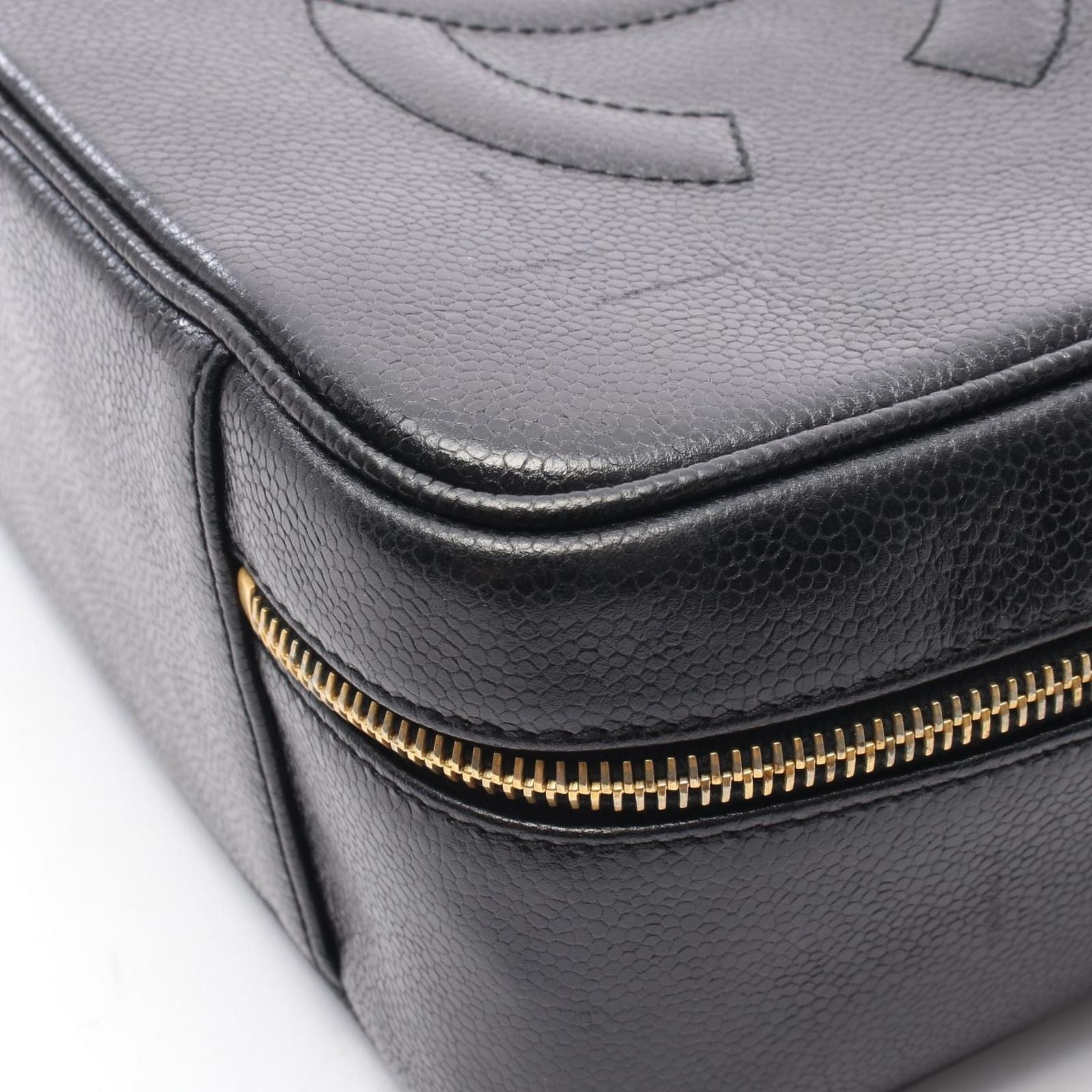 Chanel Handbag CC Logo 2-Way Black Calf CC Vanity — view 7