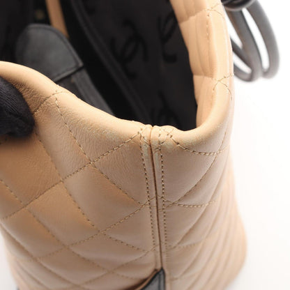 Chanel Tote Cambon Line Large Beige Black Leather — view 7