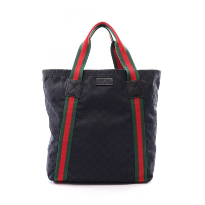 Gucci Tote GG Canvas Sherry Line Black
