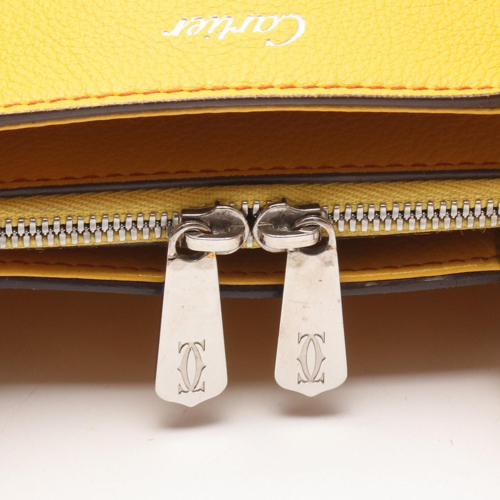 Cartier Shoulder Bag C de Cartier 2-Way Yellow Leather — view 9