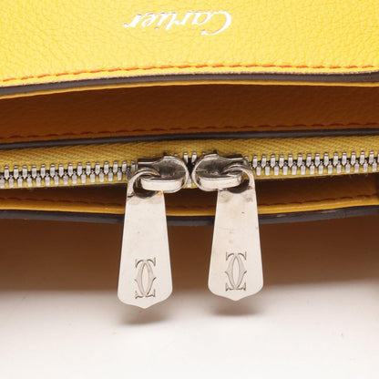Cartier Shoulder Bag C de Cartier 2-Way Yellow Leather — view 9