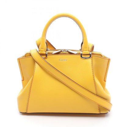 Cartier Shoulder Bag C de Cartier 2-Way Yellow Leather