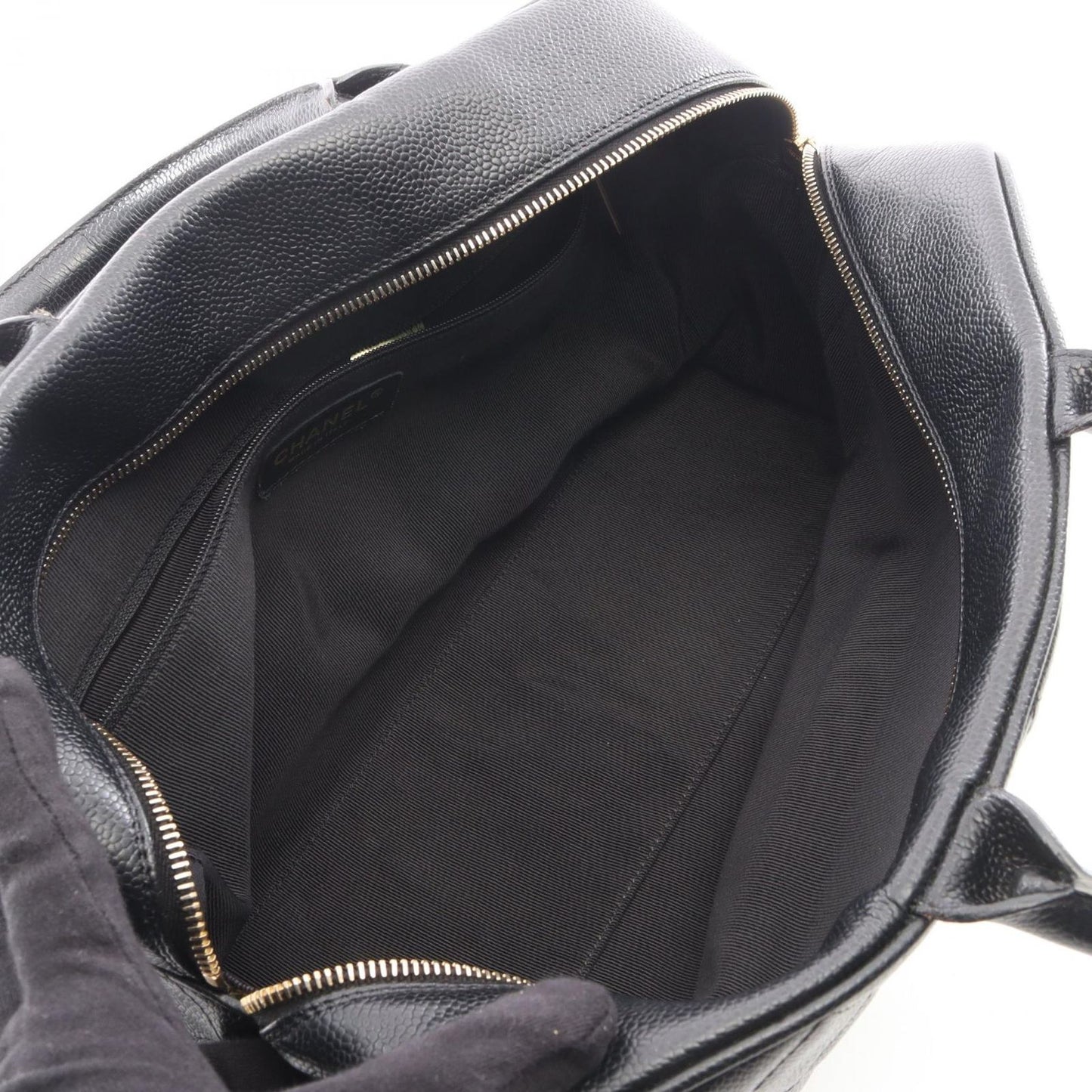Chanel Handbag Quilted Black Caviar Leather — view 3