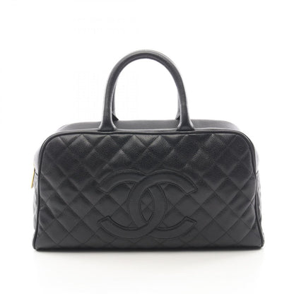 Chanel Handbag Quilted Black Caviar Leather