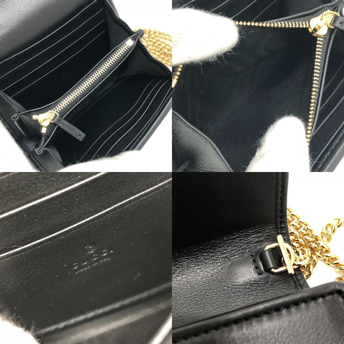 Gucci Shoulder Bag Blanc Di Leather Black — view 8