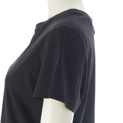 Chanel Cotton Top Back Coco Button Short Sleeve Dress Black — view 7