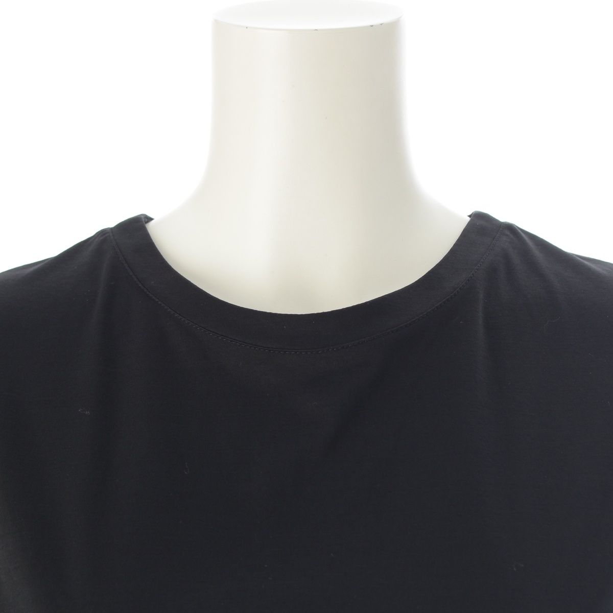 Chanel Cotton Top Back Coco Button Short Sleeve Dress Black — view 5