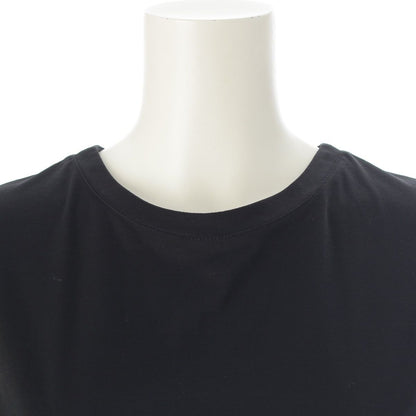Chanel Cotton Top Back Coco Button Short Sleeve Dress Black — view 5