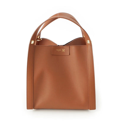 Celine Leather Triomphe Small Cubo 2-Way Handbag Brown